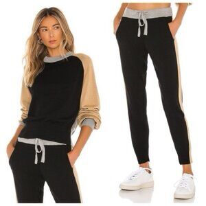 MONROW REVOLVE‎ Women's SET Colorblock Knit Sweater Tracksuit MEDIUM